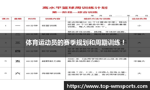 体育运动员的赛季规划和周期训练 !